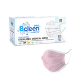 Sterile Medical Face Mask with elastic-Pink [P: 50pcs]