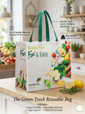 Fun® Green Track Reusable Bag 40*30*20cm 80g+25g pp non-woven With Handle Small [1pc]