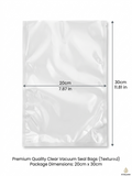 Vacuum Bags - Plain High Barrier 200x300mm [P:1kgs]