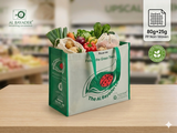 Green Track Durable Bag 60*50*25cm 80g+25g pp non-woven w/h Handle Large  [P:1pc]