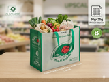 Green Track Durable Bag 40*30*20cm 80g+25g pp non-woven w/h Handle Small [P:1pc]