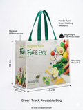 Fun® Green Track Reusable Bag 40*30*20cm 80g+25g pp non-woven With Handle Small [1pc]