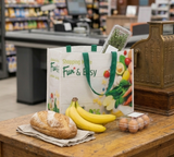 Green Track Reusable Bag 45*35*20cm 80g+25g PP non-woven with Handle Medium (Pack of 1)