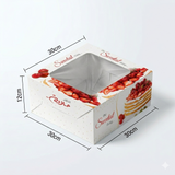 Fun® Square Cake Boxes with Window 30x30x12m [1pc]