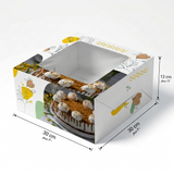 Fun® Square Cardboard Cake Box w/ Window 30x30x12m - Sweet Bakes [P:1pc] - SB