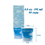 Fun® Paper Single Wall Blue Skies Cups 6.5oz [50pcs x 1pkt]