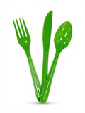 Fun® Colors Bio`d Cutlery Sets - Kiwi Green ( Spoon+Fork+Knife) (Pack of 18)