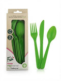 Fun® Colors Bio`d Cutlery Sets - Kiwi Green ( Spoon+Fork+Knife) (Pack of 18)