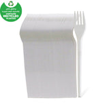 Fun® Plastic Lite White Forks 6.5in [50pcs x 1pkt]