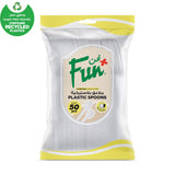 Fun® Plastic Lite White Plastic Spoons 6.5in [50pcs x 1pkt]