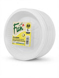Fun® Plastic White Plates 15, 18 and 22cm