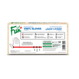 Fun® Disposable Clear Vinyl Gloves Pack of 100