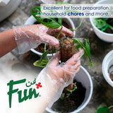 Fun® Standard Clear Embossed P.E. Gloves [100pcs x 1pkt]