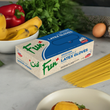 Fun® Disposable White Latex Gloves Pack of 100