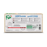 Fun® Disposable White Latex Gloves Pack of 100