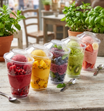 Fun® Verrine Clear Square High Cups 195ml with Lid [20pcs x 1pkt]