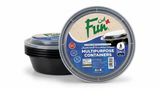 Fun® Black Round Microwavable Container 24oz - w/Lid [P:5pcsx1pkt]