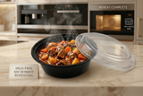 Fun Multipurpose Round Containers 32oz with Lids [5pcs x 1pkt]