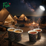 Fun® Paper Ripple Brown (Printed) Cups 4oz [20pcs x 1pkt]
