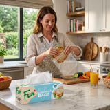 Fun® Indispensable Fold N Lock Sandwich Bags 16.5x14.56cm 180pcs