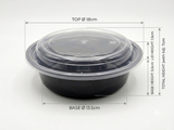 Fun Multipurpose Round Containers 32oz with Lids [5pcs x 1pkt]