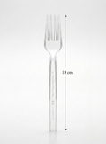 Fun® Heavy-Duty Clear Plastic Forks [P:50pcs x 1pkt]