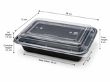 Fun® Rectangular Multipurpose ContainerWith Lid - 16oz [P:5pcsx1pkt]
