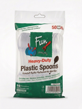 Fun® Heavy-Duty Clear Plastic Spoons [P:50pcsx1pkt]