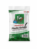 Fun® Heavy-Duty Clear Plastic Knives [P:50pcs x 1pkt]