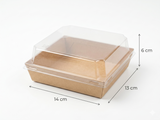 Fun® Kraft Rectangular Sushi Box 130x140mm [P:5pcsx1pkt]