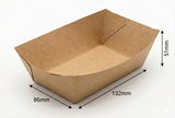 Fun® Kraft  Snack Tray - 132x86x51mm [P:5pcsx1pkt]
