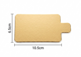Fun® Single-Piece Rectangular Carboard Cake Base 10.5x6.5cm - Gold [P:5pcsx1pkt]