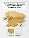 Fun® Single-Piece Rectangular Carboard Cake Base 10.5x6.5cm - Gold [P:5pcsx1pkt]