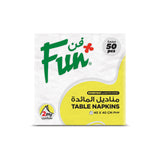 Fun 2-Ply White Table Napkins 40x40cm [50pcs x 1pkt]