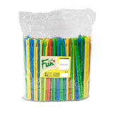 Fun® Assorted Colors Spoon-Straws 7x210mm [250pcs x 1pkt]