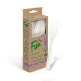 Fun® Sukkar Premium White Forks in cardboard box 6.8in [18pcs x 1pkt]