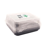 Fun® Plastic Clear Container 279x279x60mm with Flat PET Lids [1pcs x 1pkt]