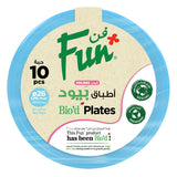 Fun® Colors Bio`d Plates 26cm - Ice Blue   [P:10pcs x 1pkts]