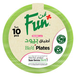 Fun® Colors Bio`d Plates 26cm -  Mint Green  [P:10pcs x 1pkts]