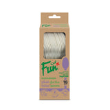 Fun® Sukkar Premium White Spoons in cardboard box 6.7in [18pcs x 1pkt]