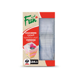 Fun® Verrine Clear Square Cups 60ml with Lid [24pcs x 1pkt]