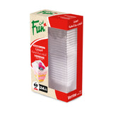Fun® Verrine Clear Square Cups 60ml with Lid [24pcs x 1pkt]