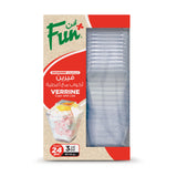 Fun® Verrine Clear Square Cups 190ml with Lid [24pcs x 1pkt]