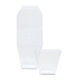 Fun® Verrine Clear Square Cups 190ml with Lid [24pcs x 1pkt]