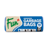Fun® Biodegradable Blue Garbage Bags on roll 51x66cm [20pcs x 1rl]