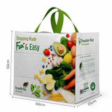 Green Track Reusable Bag 60*50*25cm 80g+25g pp non-woven with Handle Large (Pack of 1)