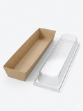 Fun® Kraft Rectangular Sushi Box 300x65mm [P:5pcsx1pkt]