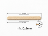 Wooden Ice Cream Stick 114x10x2mm - Medium [P:50pcsx1pkt]