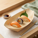 Fun® Wooden Boat Trays 6in [10pcs x 1pkts]