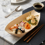Fun® Wooden Boat Trays 8in [20pcs x 1pkt]